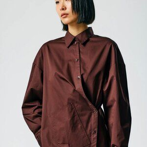 Tibi Lightweight Cotton Sateen Shirtdress